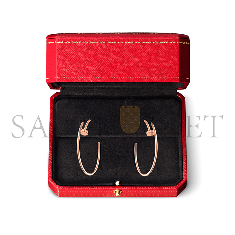 CARTIER JUSTE UN CLOU HOOP EARRINGS, LARGE MODEL, DIAMONDS B8301212 CARTIER JUSTE UN CLOU HOOP EARRINGS, LARGE MODEL, DIAMONDS B8301212